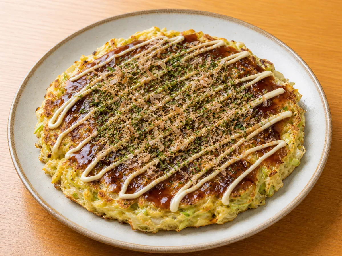 キャベツと卵のお好み焼き風の完成写真