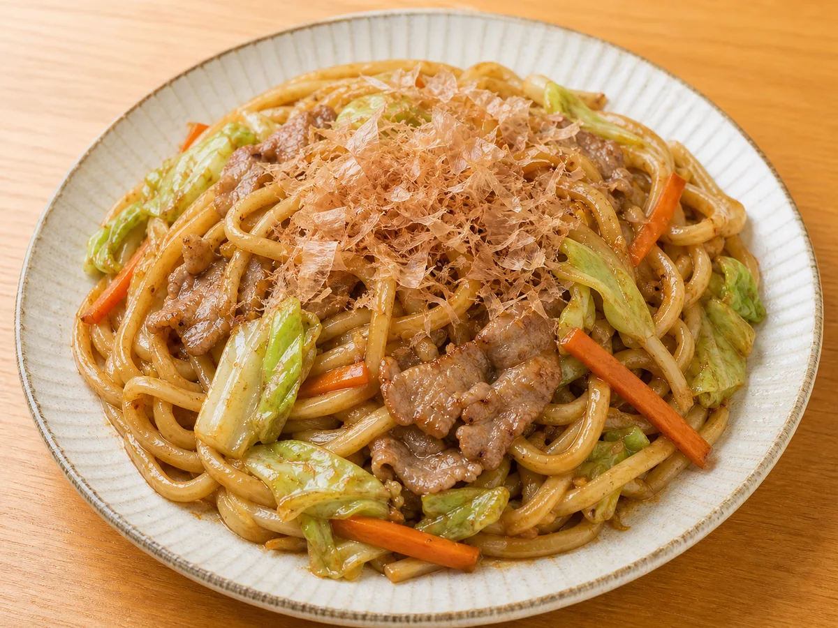 焼きうどんの完成写真