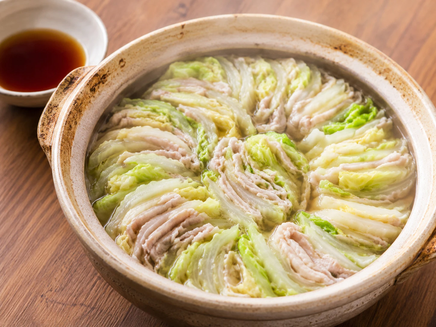 白菜と豚肉ミルフィーユ鍋の完成写真