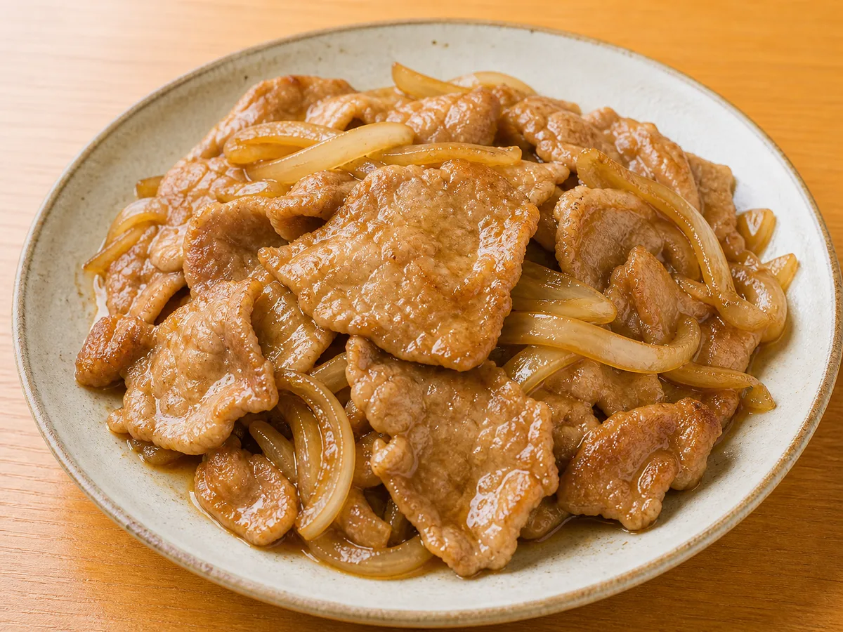 豚の生姜焼きの完成写真