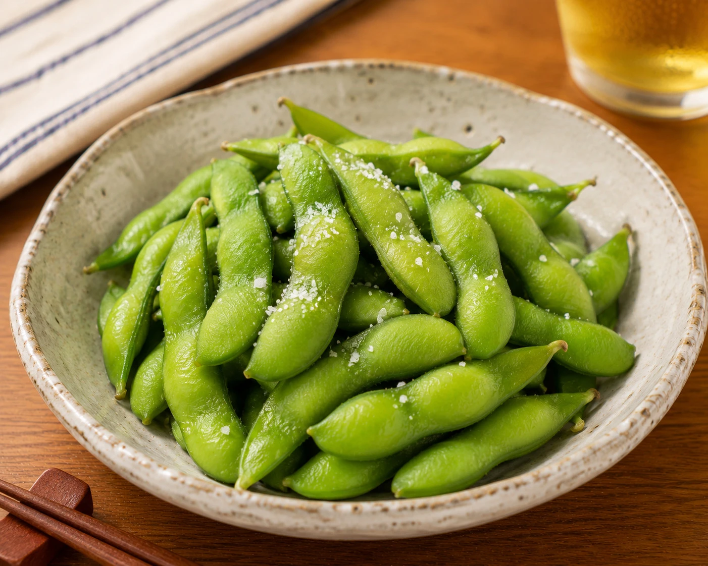 枝豆の塩茹での完成写真