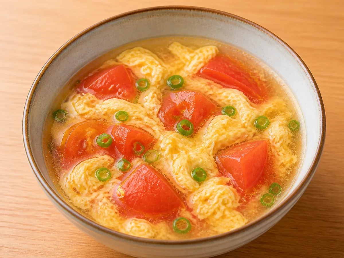 トマトと卵の中華スープの完成写真