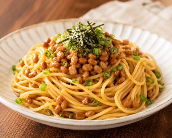 納豆パスタの完成写真