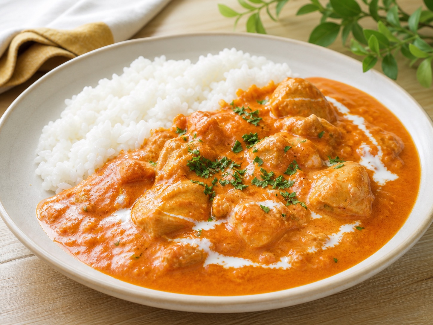 バターチキンカレー風の完成写真