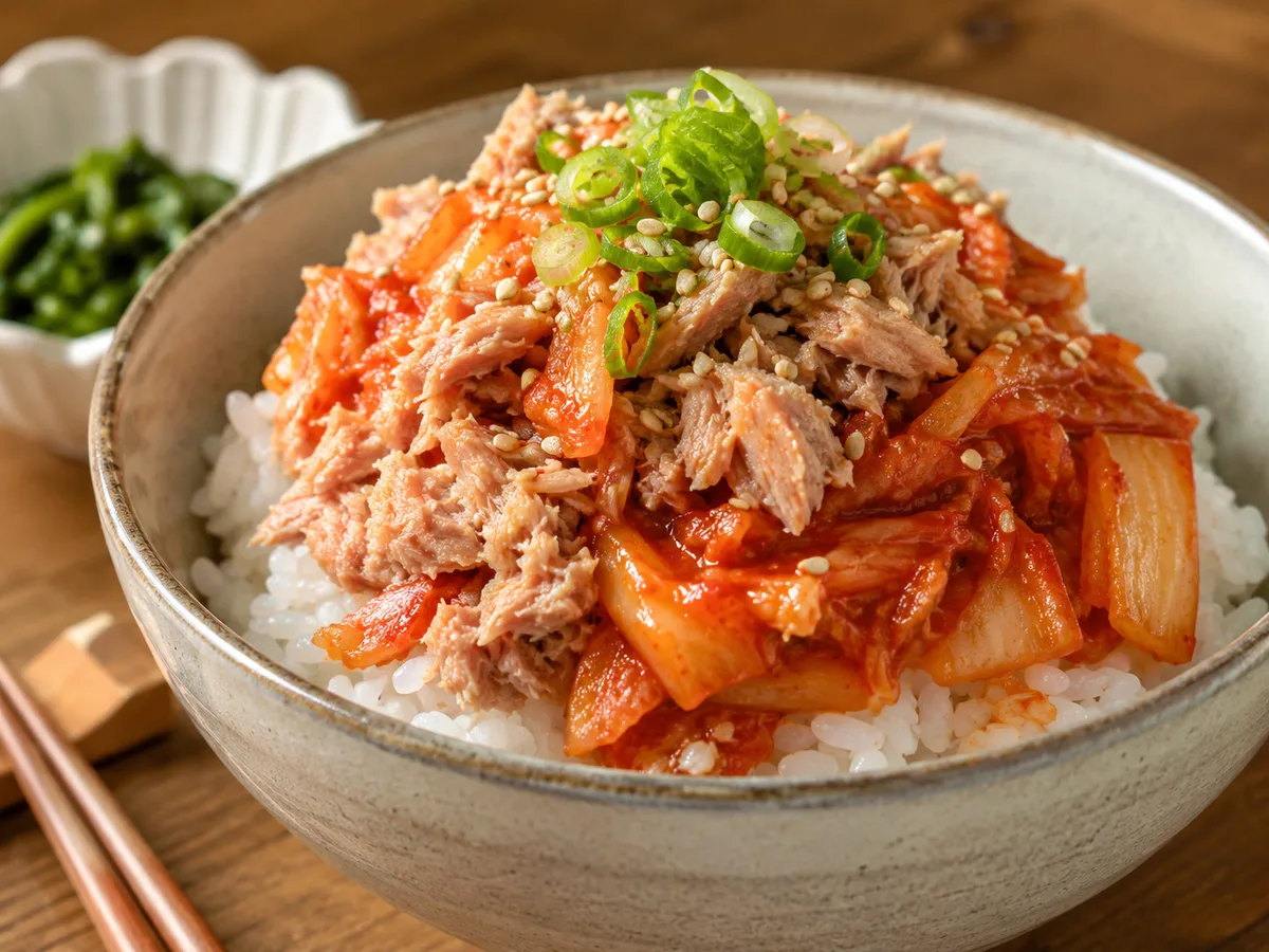 ツナキムチ丼の完成写真